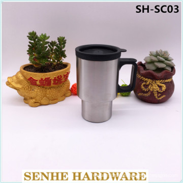 Car and Office Use Stainless Steel Coffee Mug with Handle